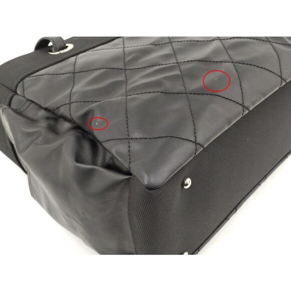 Chanel Tote Bag Paris Biarritz Tote GM Coated Canvas Black - Picture 3 of 8